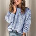 Small Batch Fashion European And American Style Women's Casual Pullover Long Sleeve Round Neck Floral Dot Knitted_ecoleips.com