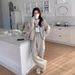Women's Wide Leg Cargo Pants Two Piece Set Hooded Sweatshirt Casual Stylish Design Spring Autumn New Fashion_ecoleips.com