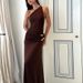 Fashion Draped Backless Slim Party Dress Sexy Diagonal Collar Metal Button Gown Elegant Sleeveless Hight Waist Solid Long Dress_ecoleips.com
