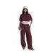 Women's Clothing Solid Color Round Neck Short Sleeved Women's Sweatshirt Fashion Casual Wide Leg Pants Suit_ecoleips.com