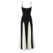 Women's Clothing Spring And Summer New Fashion Temperament Elegant Sexy Royal Sister Slim Contrast Color Suspender Dress_ecoleips.com