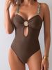 New 2025 Solid Color One Piece Swimsuit Cross Border Women's Beachwear for Hot Springs Suitable Foreign Trade Huludao_ecoleips.com