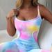 Women's Clothing Tie Dye Printed Suspenders Jumpsuit_ecoleips.com