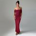 Women's Clothing summer new tube top dress backless solid color sexy fashion slim dress_ecoleips.com