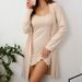 Aria Basics Aria Basics Cross-border Autumn Solid Color Simple 2025 Camisole Dress, Feminine Home Wear Nightgown Two-piece Set, Long-sleeved_ecoleips.com