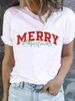 European And American Cross-border Foreign Trade Women's Clothing Christmas-themed Round-neck Printed Short-sleeve_ecoleips.com