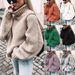 Women's Oversized Batwing Sleeve High Neck Knit Sweater - Soft Cotton Blend Yarn, Casual Loose Fit Pullover, Streetwear Chic (Multiple Colors )_ecoleips.com