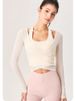 K New Women's Yoga Tank Top Long Sleeve Netting Breathable Pilates Sports Running Set Yoga Cover-Up_ecoleips.com