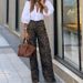Women's Clothing Spring New Style Ladies Fashion Temperament Leopard Print Straight Casual Trousers_ecoleips.com