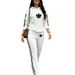 Women's Autumn/Winter Fashion Hooded Suit Black White Striped Side Design European American Style Casual Vacation Wear_ecoleips.com