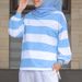 Women's Long Sleeved Tops Fashion Striped Shirts Ladies Shirts Casual Loose Muslim Robes_ecoleips.com