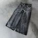 European American Cross-border Slim-fit Vintage Black And Gray Straight-leg Jeans, High Men's Street Fashion Pants_ecoleips.com