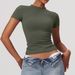 Women's Clothing T Shirt Quick Drying Yoga Wear Short Sleeved Fitness Tops Blouse Outdoor Running Sports Short Sleeved Women_ecoleips.com