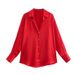 Women's Clothing Spring 7 Color Satin Women's Shirt Tops_ecoleips.com