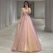 2025 New Style Mesh Slim Annual Banquet Host Mermaid One Shoulder Evening Dress Female_ecoleips.com