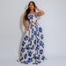 Women's Summer Bohemian Style Suspender Dress Set With Flared Skirt_ecoleips.com