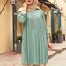 Women's Clothing Casual Pleated Loose Long Sleeved Round Neck Pullover Shirt Tops Southeast_ecoleips.com