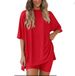 Women's Clothing Women's Loose Two Piece Suit Casual Fashion Solid Color Top And Shorts Set Short Sleeved European American Style Spring Summer_ecoleips.com