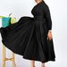 K Women's New Fashion Temperament Pleated Plus Size Big Skirt Dress_ecoleips.com