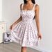 AD380 Cross-Border Double-Layer Skirt Elegant Waist-Cinching Sweet And Spicy A-Line Strap Summer French Lace Trim Floral_ecoleips.com