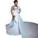 Elegant Strapless Lace Satin Wedding Dress Slimming 2026 New Style for Petite Brides Suitable for Guest Greeting And Leaving Home with Train_ecoleips.com