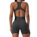 Women's High Waisted Yoga Bodysuit - Seamless Workout Shorts With Butt Lifting & Back Support Breathable Gym Outfit Compression Fitness Wear_ecoleips.com