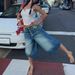 Women's Loose Straight Leg Denim Shorts Multi-Pocket Mid-Length Pants Casual Vintage Fit_ecoleips.com