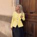 Women's Elegant Round Neck Long Sleeve Knitted Cardigan European American Style Solid Color Cardigan With Metal Button Design New Autumn Style_ecoleips.com