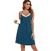 Women's Clothing Nightgown Nightdress Suspender Dress Modal Lace V Neck Loose Nightgown_ecoleips.com