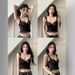 ng2510292 Black Fishbone Lace Camisole Women's Summer V-neck Bra Inner Wear Sexy Short Top For Outerwear_ecoleips.com