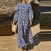 Vintage Floral Print Slim Bohemian Dress Women Fashion Round Neck Long Party Dress Autumn Long Sleeve Beach Maxi Dresses Vestido_ecoleips.com