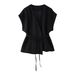 Women's Clothing Fashionable And Versatile Linen Blended Double Breasted Vest Pleated Pants_ecoleips.com