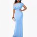 Women's Clothing Elegant Sleeveless Off Shoulder Bodycon Long Formal Party Dress_ecoleips.com