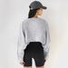 's Best-selling Cropped Crew-neck Distressed Sweatshirt, European And American Women's Fashion, Loose-fitting_ecoleips.com
