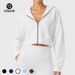 Autumn/Winter Women's Casual Sports Top Butterfly Sleeve Running Yoga Jacket Short Length Caijue_ecoleips.com
