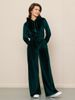 Women's Clothing Fashion Casual Solid Color Zipper Cardigan Silver Fox Fleece Sweatshirt Lace Up Pants Two Piece Set_ecoleips.com