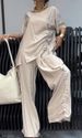 2024 Summer New Fashion Casual Cross-Border European American Trade Women's Round Neck T-Shirt And Long Pants_ecoleips.com
