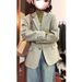 Quilted Thick Coat Wome, Ew Autum Ad Witer Woole Jacket, High-ed Style, Short Korea-style Blazer For Petite_ecoleips.com