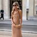 Women's Clothing Oblique Shoulder Elegant Suspender Dress_ecoleips.com