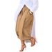 European And American Cross-border Foreign Trade Casual Solid Color Wide-leg Cropped Pants, Comfortable_ecoleips.com