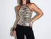 Aria Basics Aria Basics Cross-border 2026 European And American Spring/Summer New Lace-Up Sequin Printed Top, INS Casual Loose Vacation Tube Top_ecoleips.com