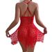 Aria Basics Aria Basics European And American Foreign Trade Fashion Seductive Sleepwear Set For Women, Heart-shaped Mesh Suspender Dress,_ecoleips.com