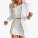 Elegant Printed Women's Suit Set - Office Wear Blazer & Skirt, Flattering Fit, Spring/Autumn Fashion_ecoleips.com