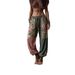 Women's Wide Leg Cotton Linen Pants American Style Loose Fit Youthful Straight Leg Patchwork Hem Halloween Theme New Summer_ecoleips.com