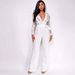 Women's Clothing Women's Long Sleeve Casual Wide Leg Jumpsuit Lace Trim Unique Lines For Formal & Casual For Women_ecoleips.com