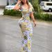 Women's Clothing Summer Sexy Fashion Women's V Neck Sleeveless Long Dress Printed Hip Wrapped For Formal & Casual For Women_ecoleips.com