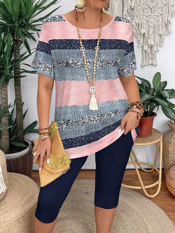 Women's Clothing New Style Sleeveless Two Piece Suit Female Thin Printed Casual Suit_ecoleips.com