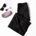 Suitable For All Seasons Italian Women's Fashion Draped High-Waisted Straight-Leg Linen Cotton Wide-Leg Pants_ecoleips.com
