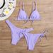 Aria Basics 2026 New Model European And American Foreign Trade Sexy Bikini Solid Color Three-Piece Set For Women_ecoleips.com