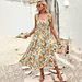 Diyun European And American Independent Strap Short-sleeve 2023 Spring/summer Elegant High-waisted Slimming Dress_ecoleips.com